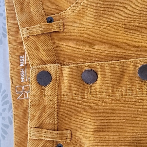 No Boundaries Pumpkin Corduroy Button-Front Mini Skirt - Picture 5 of 9
